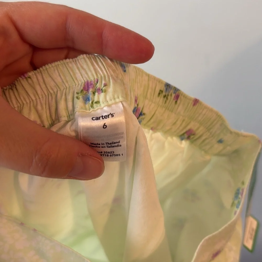 NWT‎ Carter’s Floral Green Girls Skirt